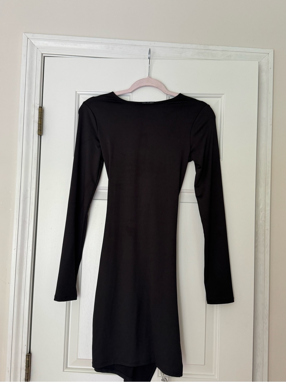 Sexy Black Long-Sleeve Open back Bodycon Dress